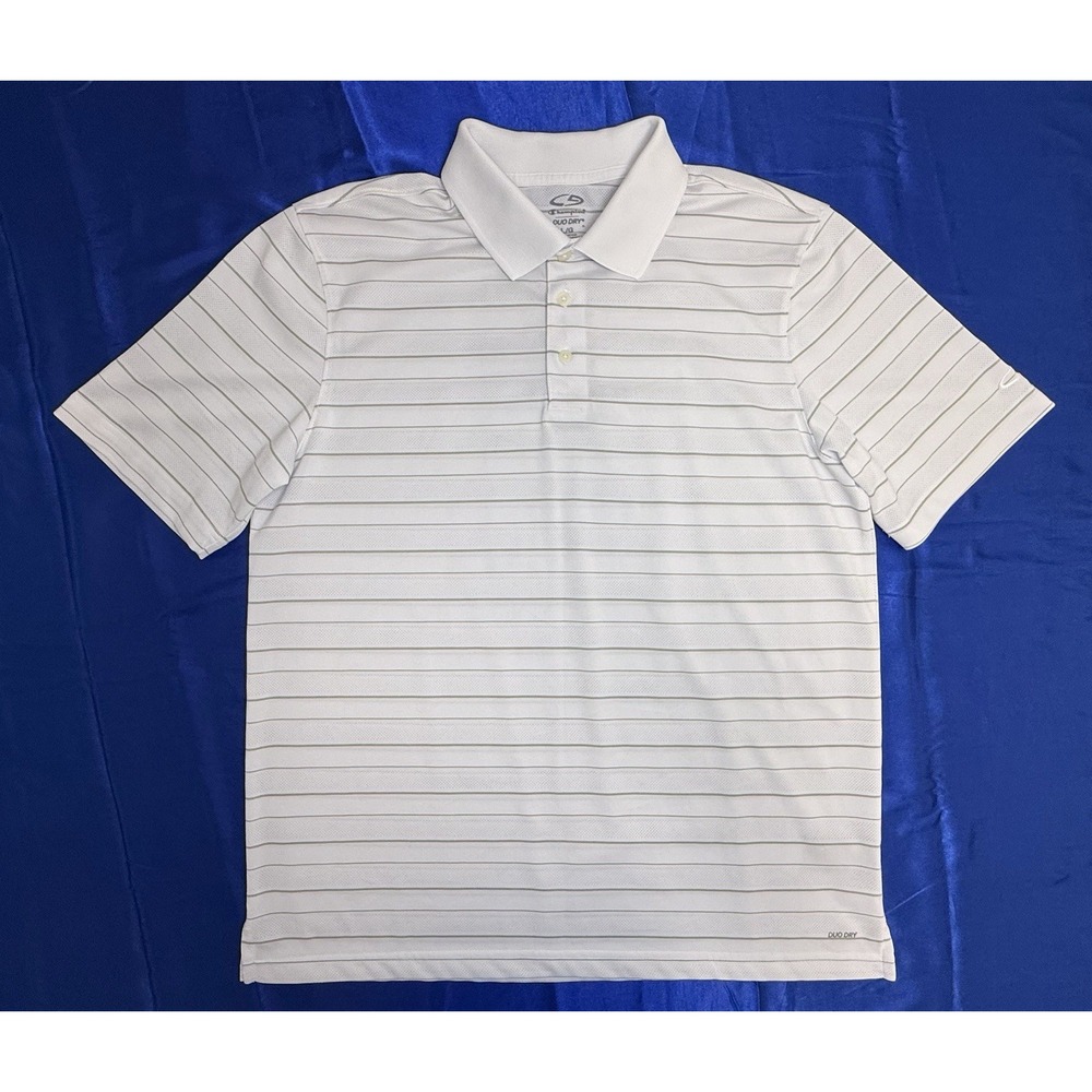 Champion C9 Men's Large Duo Dry Golf Polo Short Sleeve White Gray Breathable